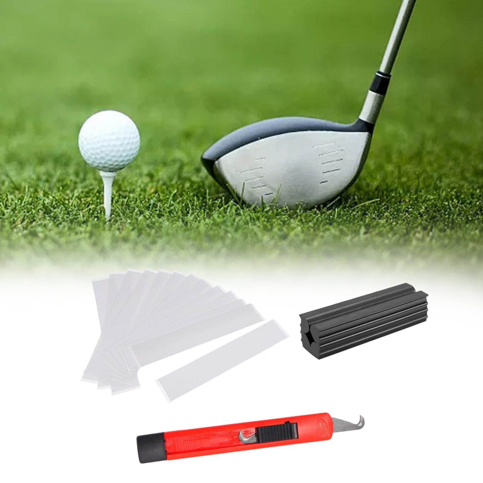 QSTDGVPW Golf Club Grip Replacement Kit, Golf Club Regripping Tools, Portable Removing Accessories