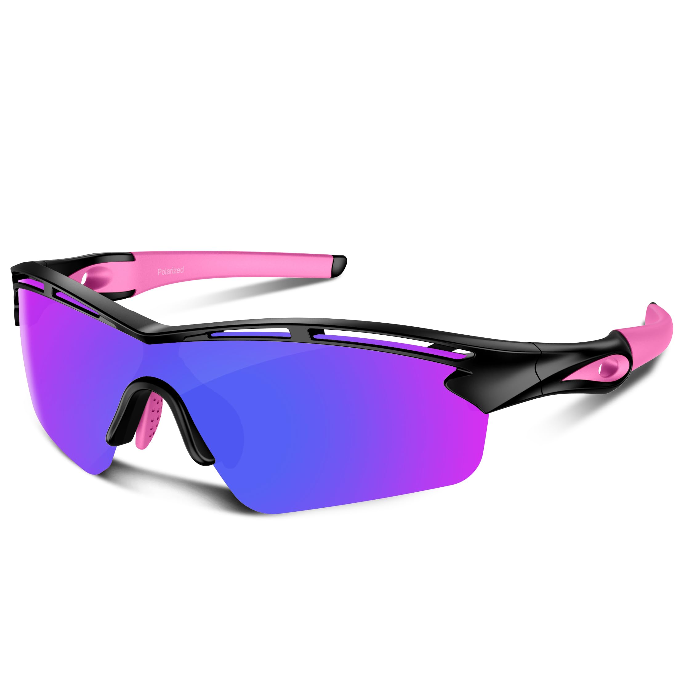 Occhiali da sole sportivi polarizzati per uomo e donna, adolescente, baseball, ciclismo, corsa, guida, pesca, tennis, golf, TAC UV400 TR90 motore