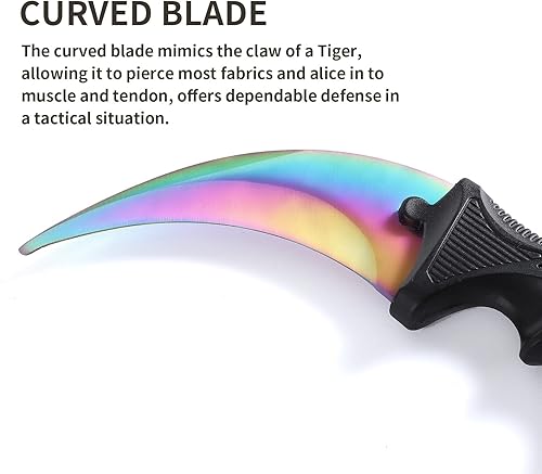 Miniatura 2 de TOPOINT - Cuchillo de entrenamiento Karambit sin vanguardia Karambit Cuchillo de entrenamiento de práctica sin herramienta de entrenamiento de