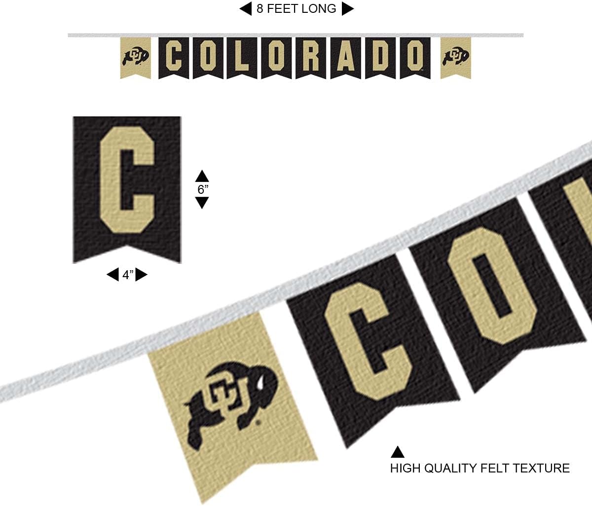 Colorado Buffaloes Banner String Pennant Flags - Image 5