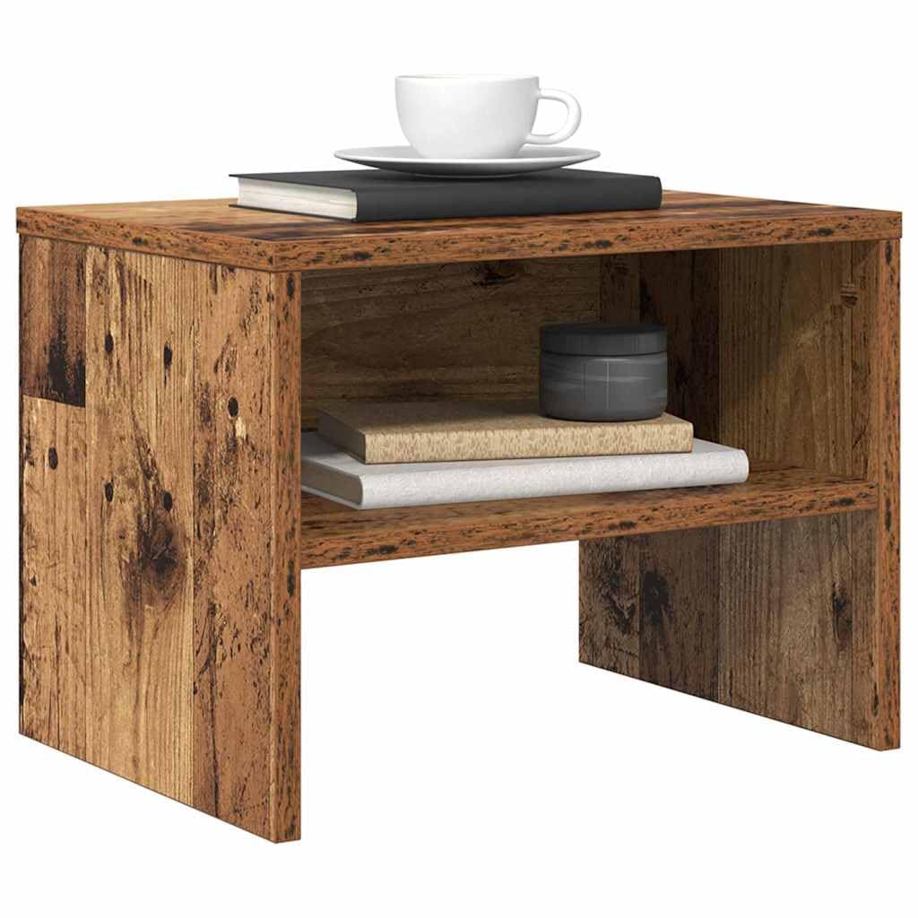 vidaXL Cabinet de Chevet 2 pièces Bois Ancien 40 x 40 x 30 cm