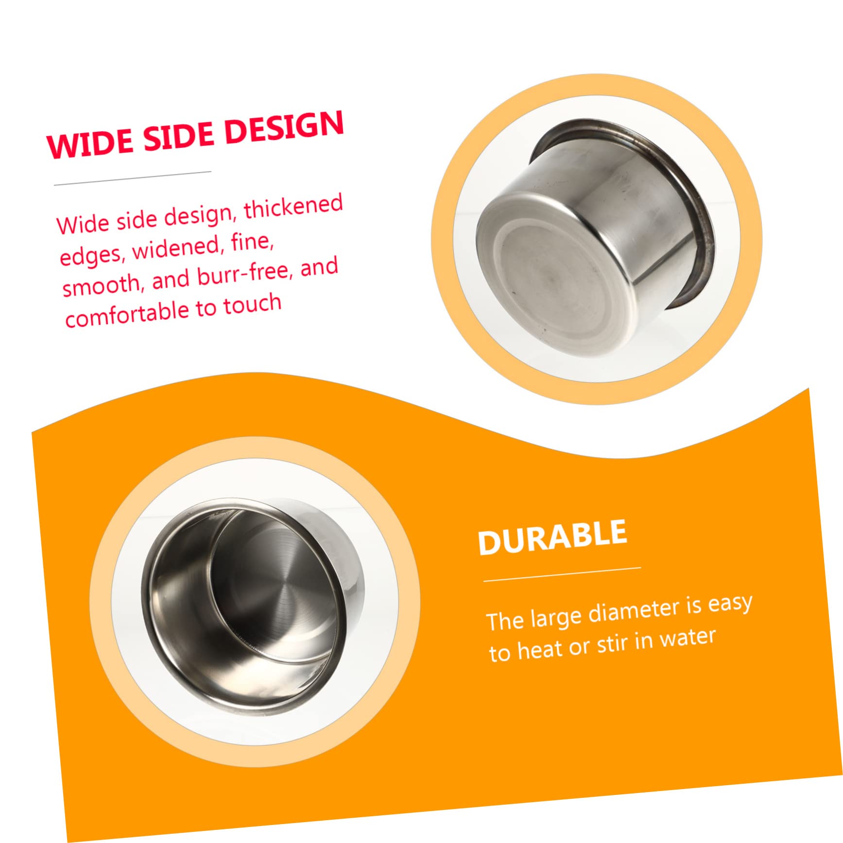 STOBOK 3pcs Sturdy Stainless Steel Soap Melting Pan Soap Making Tools for Household Use