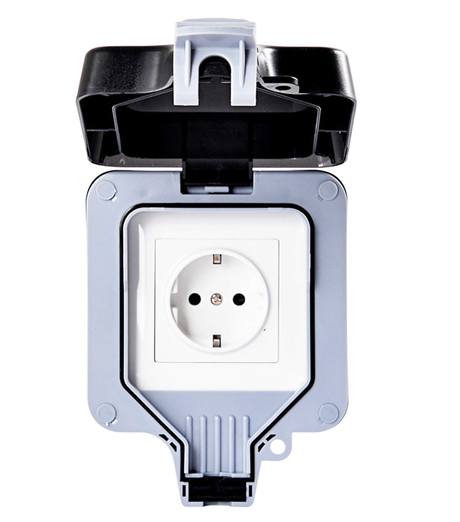 Woox Prise de Courant Intelligente pour l'extérieur Wlan Prise Télécommande IP66 Imperméable joint Anti-poussière Compatible avec Alexa et Google Assistant