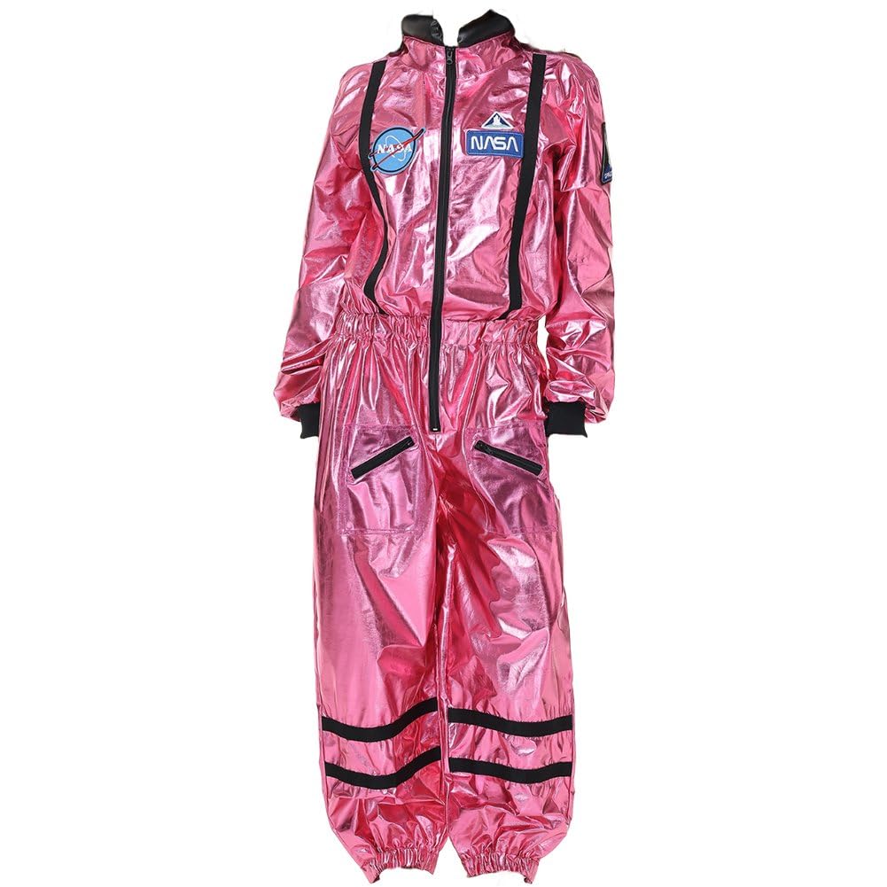 Różowy kostium astronauty dla dorosłych kobiet, pełny kombinezon lotu, idealny na Halloween Cosplay.