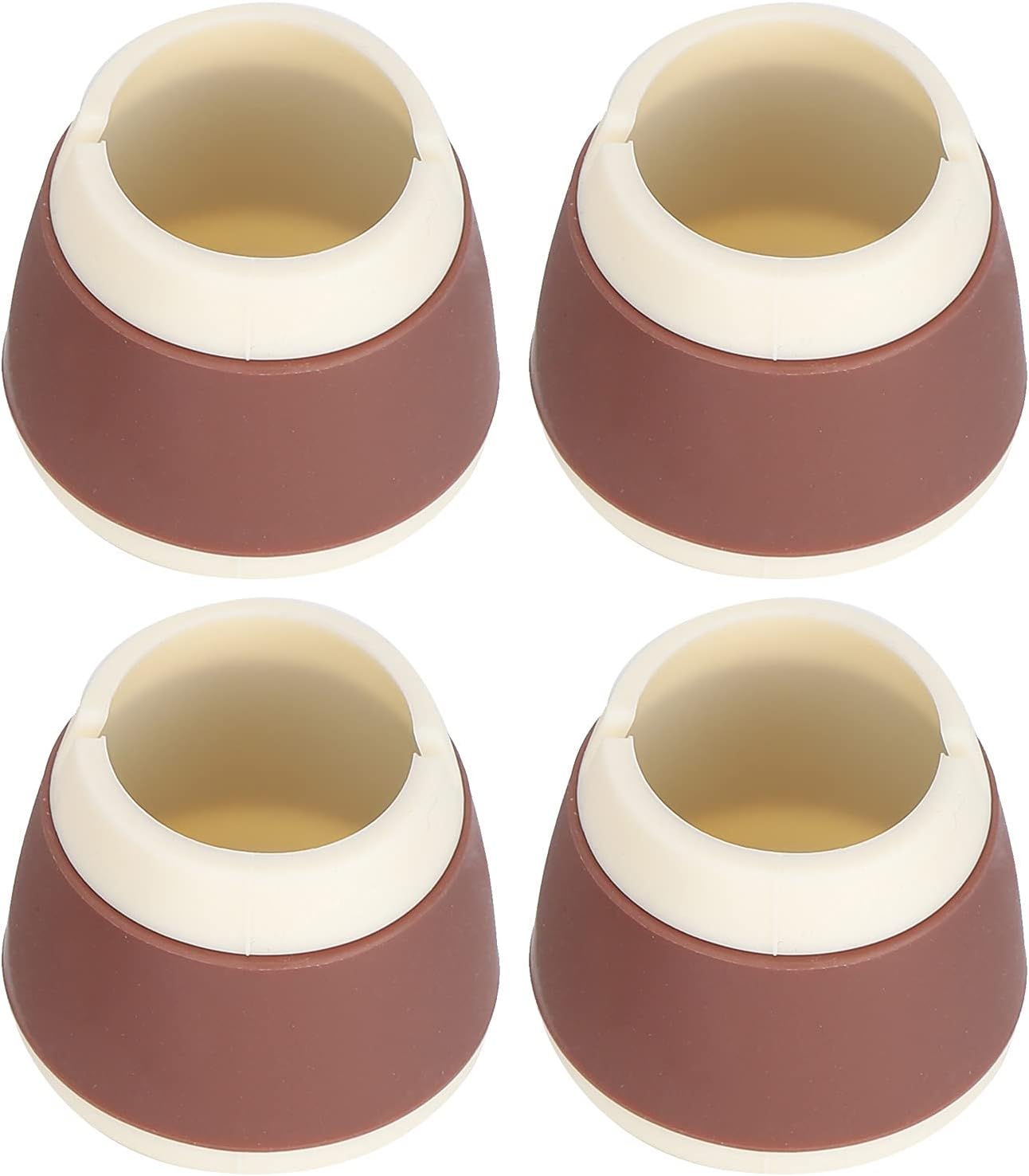 Aladeno 4Pcs Silicone Furniture Protectors 3.3x4x4cm Non Slip Round Chair Table Foot Covers Caps Anti Scratch Reduce Noise Chair Leg Floor Protectors Wear Resistant Furniture Pads (Coffee)