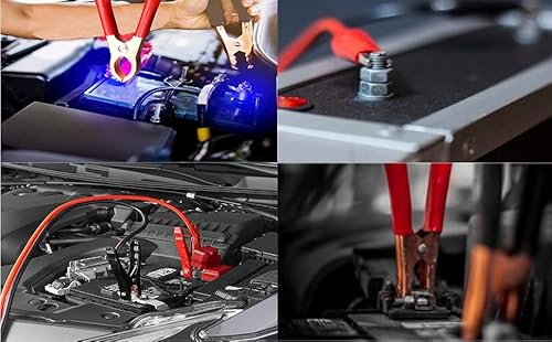 Fielect 4Pcs 30A Heavy-Duty Insulated Alligator Clips,Battery Crocodile Electrical Test Clamps,Battery Charger Clamp For Car Auto Vehicle Boat Red And Black #TOP5