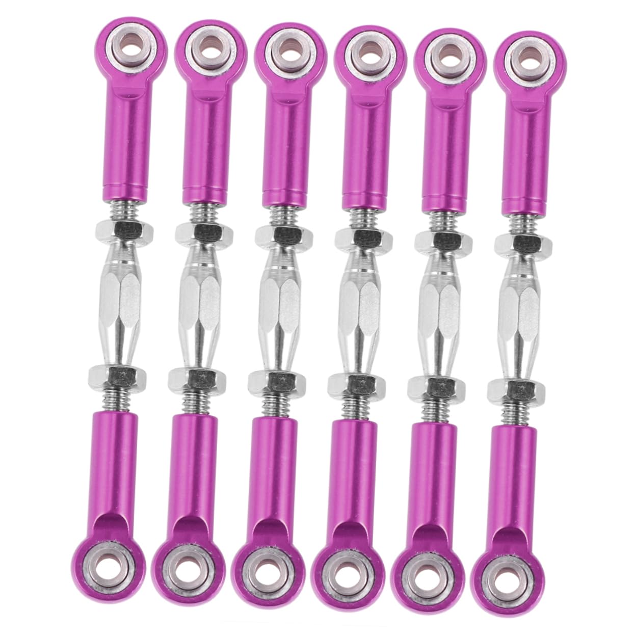 GLSTOY 6pcs 71mm Aluminum Turnbuckle Rods Rc Car Pull Rod Kit for 1/10 Truck Buggy Upgrade Parts Precision Machined Easy Install