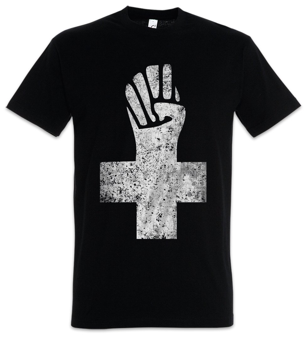 Urban Backwoods Men's Black Anarchist Cross T-Shirt Size 3XL