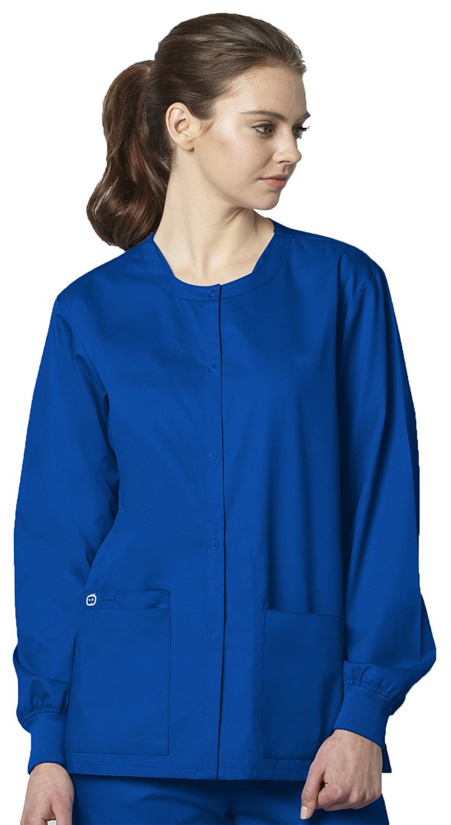 WonderWink 800AROYAMD Wonder Work Unisex Snap Front Kurtka Royal, standardowy rozmiar M