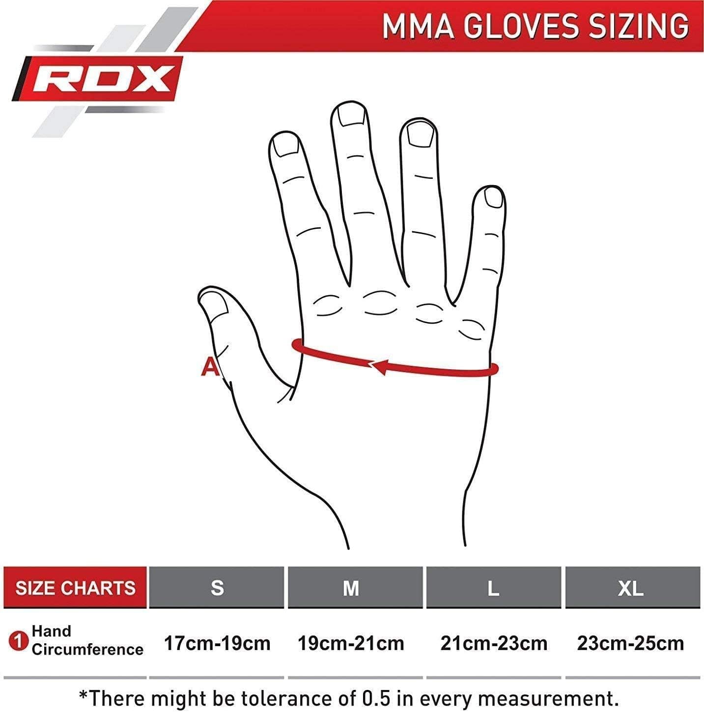 RDX MMA Gloves for Martial Arts Grappling Training, Approved by SMMAF, Open Palm Cowhide Leather Sparring Mitts, Adjustable Wrist Straps and Gel Padding for Muay Thai Kickboxing Punching Cage Fighting : Sports & Outdoors