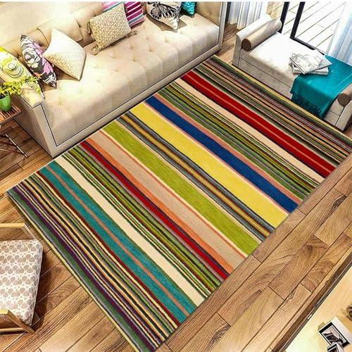 Tapis antidérapant imprimé 160x230 cm avec protection de sol géométrique 3D pour la cuisine