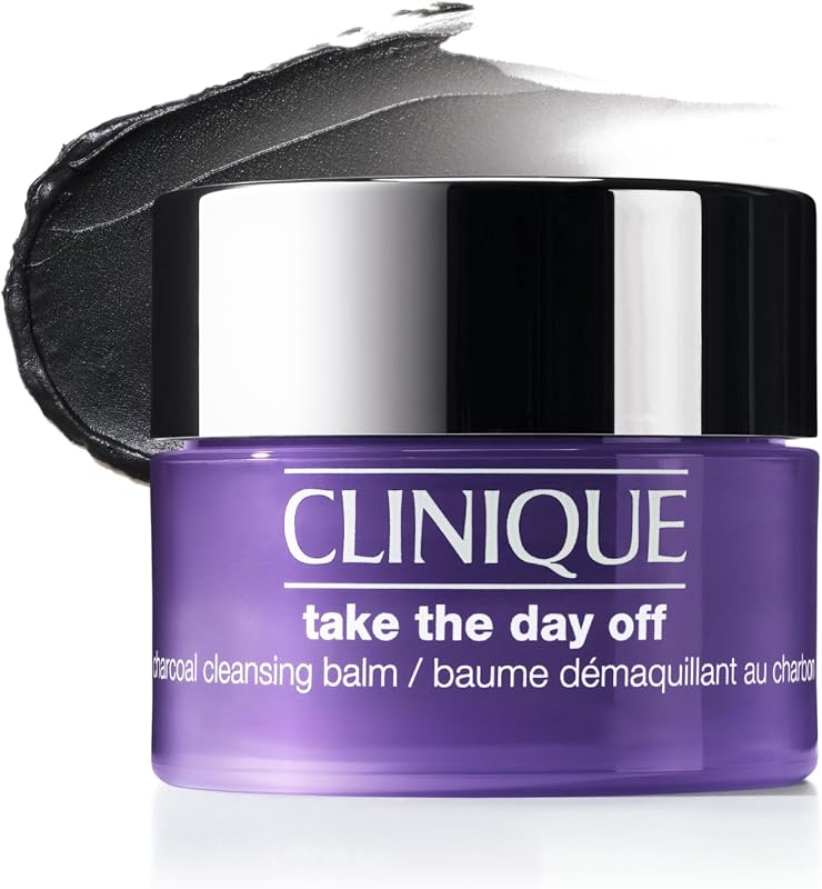 Clinique Take The Day Off Bálsamo limpiador de carbón desmaquillante | Disuelve Maquillaje y Protector Solar | Para pieles secas mixtas a grasas
