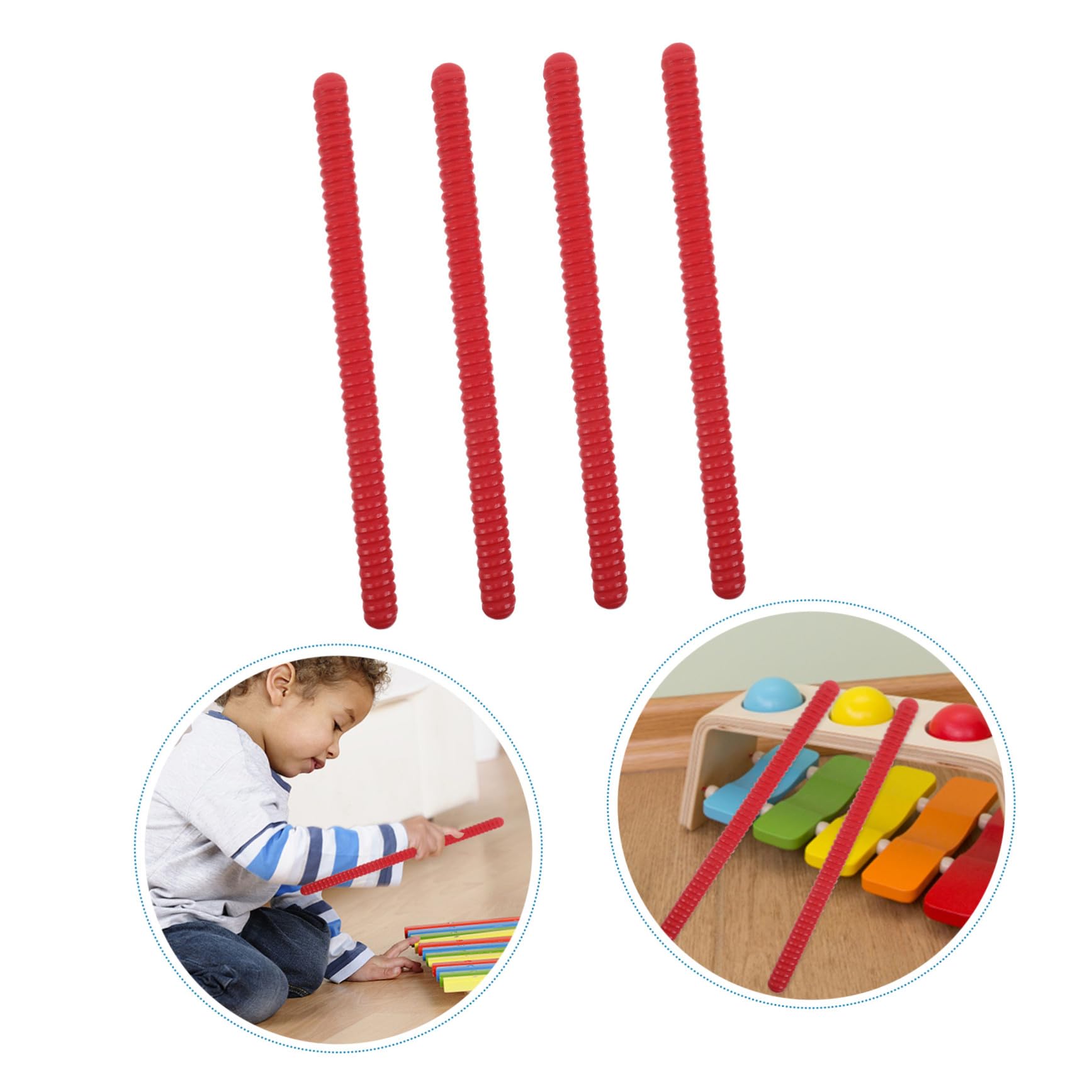 TOYANDONA 4 Piezas Palitos De Ritmo para Instrumentos Musicales De Madera Espiral Palitos De Percusión Aula Escuela y Espectáculos Ritmo