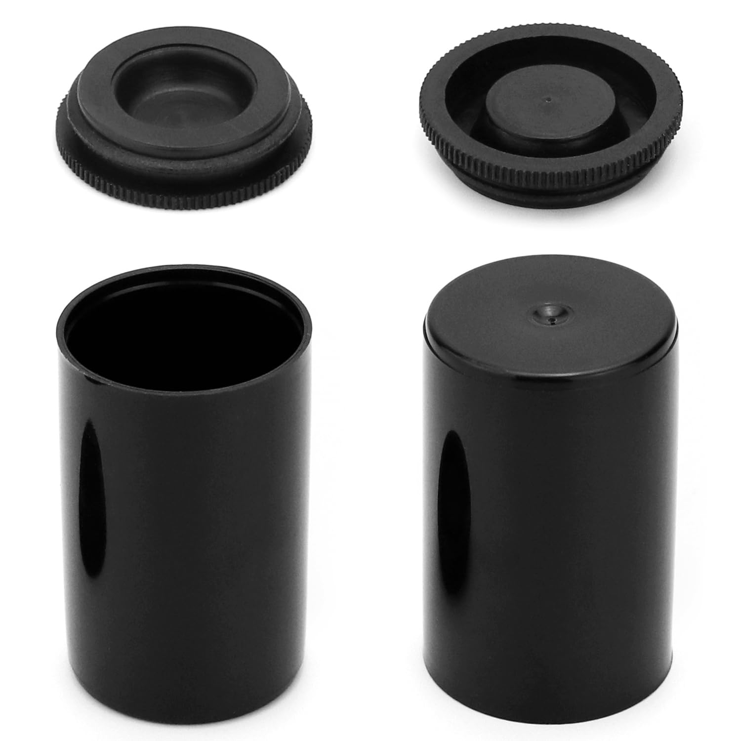 QWORK® 50 Pcs Film Canisters with Lids, Plastic Camera Reel Containers, for Scientific Activity Small Accessories Black - Image 4