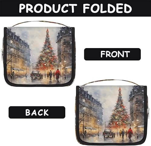 Miniatura 6 de Christmas Funny Texture Toiletry Bag for Women, Travel Makeup Organizer with Hanging Hook, Traveling Cosmetic Bags for Toiletries Accessories