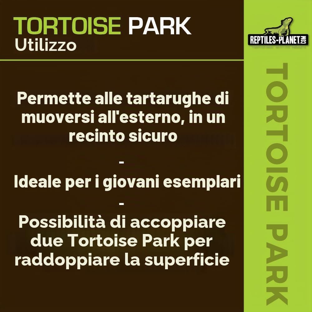 Reptiles Planet Recinzione per esterni del parco delle tartarughe, 200 x 100 x 25 cm