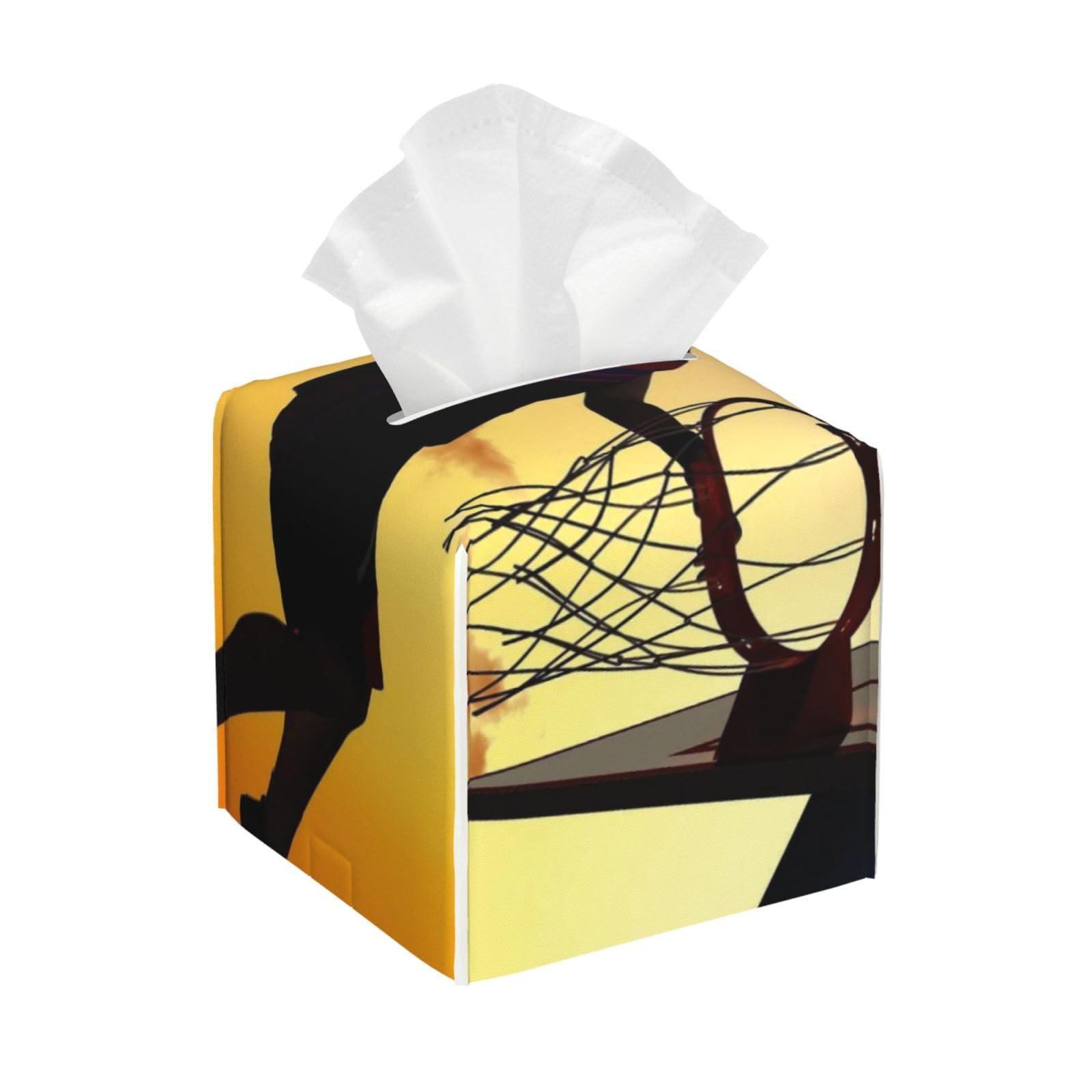 Basketball Against The Sky PVC Cube Tissue Pack for Home Office Bathroom Use