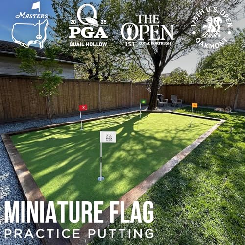 image for COGOLFING 2025 Grand Slam Golf Flag Mini, 8x6 Inch, Double-Sided Silk-