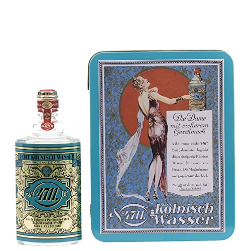 4711 by Muelhens Original Eau de Cologne Splash Nostalgie, Traditional Unisex Fragrance in a Nostalgic Vintage Style Retro Collectable Tin, 5.1 Fluid Ounces