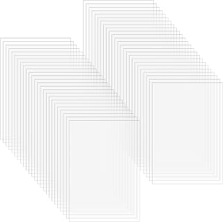 50Pcs Heat Resistant Clear Acetate Sheets, 4.3x6.3 Inch Acetate Sheets for Shaker Cards, Transparent Plastic Sheet for DIY Crafts Scrapbooking Photo Frame Accessories