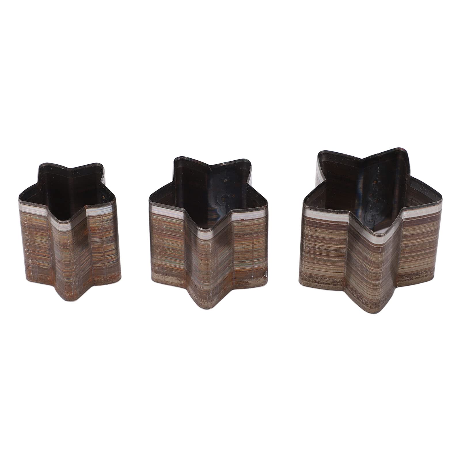 Set di Fustelle per Cuoio 3 Pezzi Set di Fustelle per Cuoio Strumento per Punzonatura Cava 5 Punte a Forma di Stella Kit di Stampi per Punzonatura per Punzonatura in Pelle per