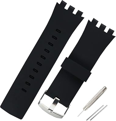 Silicone Watch Strap Replacement for Swatch Touch Collection Watch Band 24mm