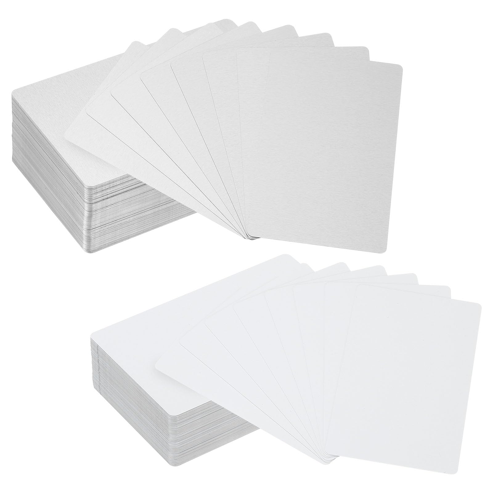 PATIKIL 100 Pack Sublimation Metal Business Cards Blank