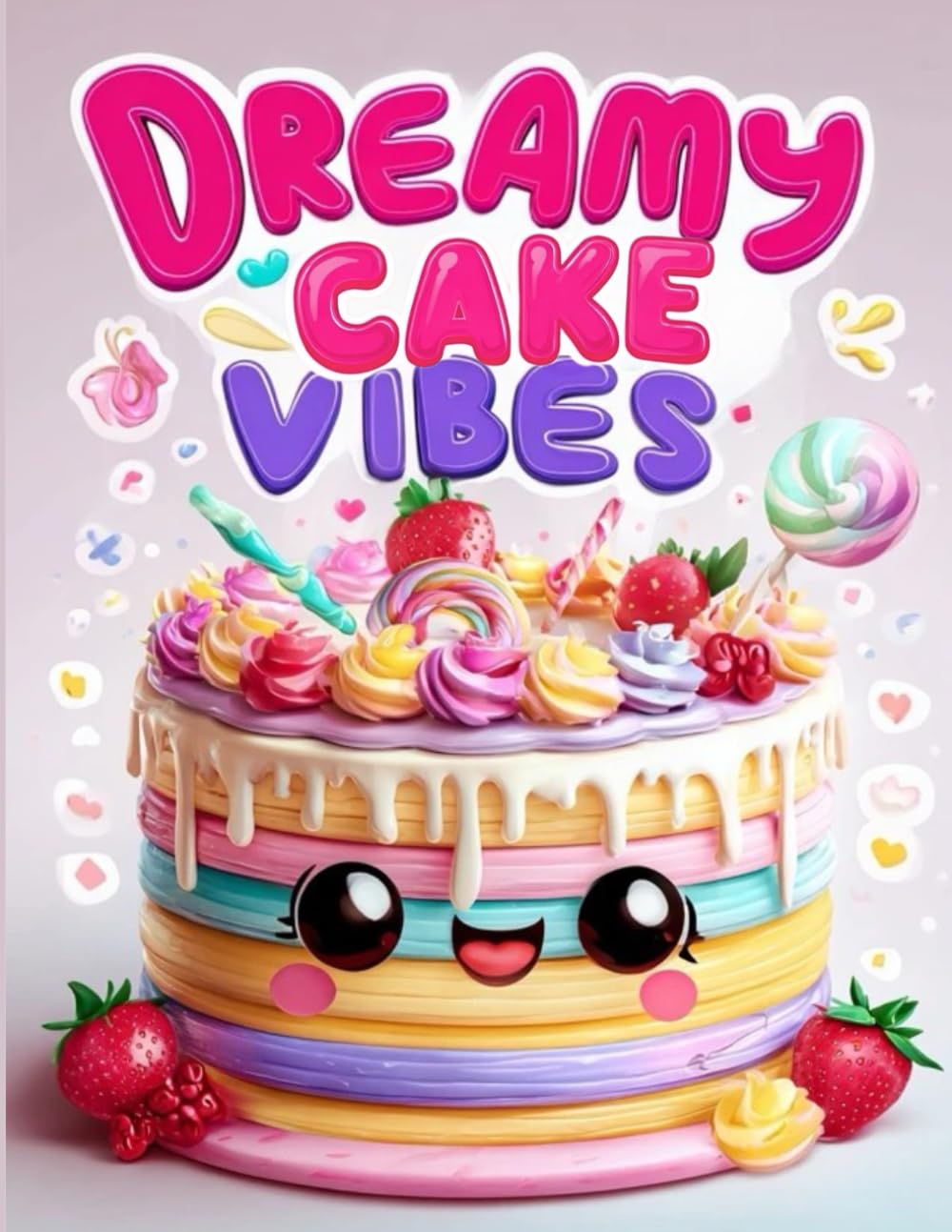 Dreamy Cake Vibes: A Dreamy Kawaii Cake Coloring Book Featuring Cozy Baking Studios, Pastel Aesthetic Interiors & Cute Sweet Designs for Relaxation