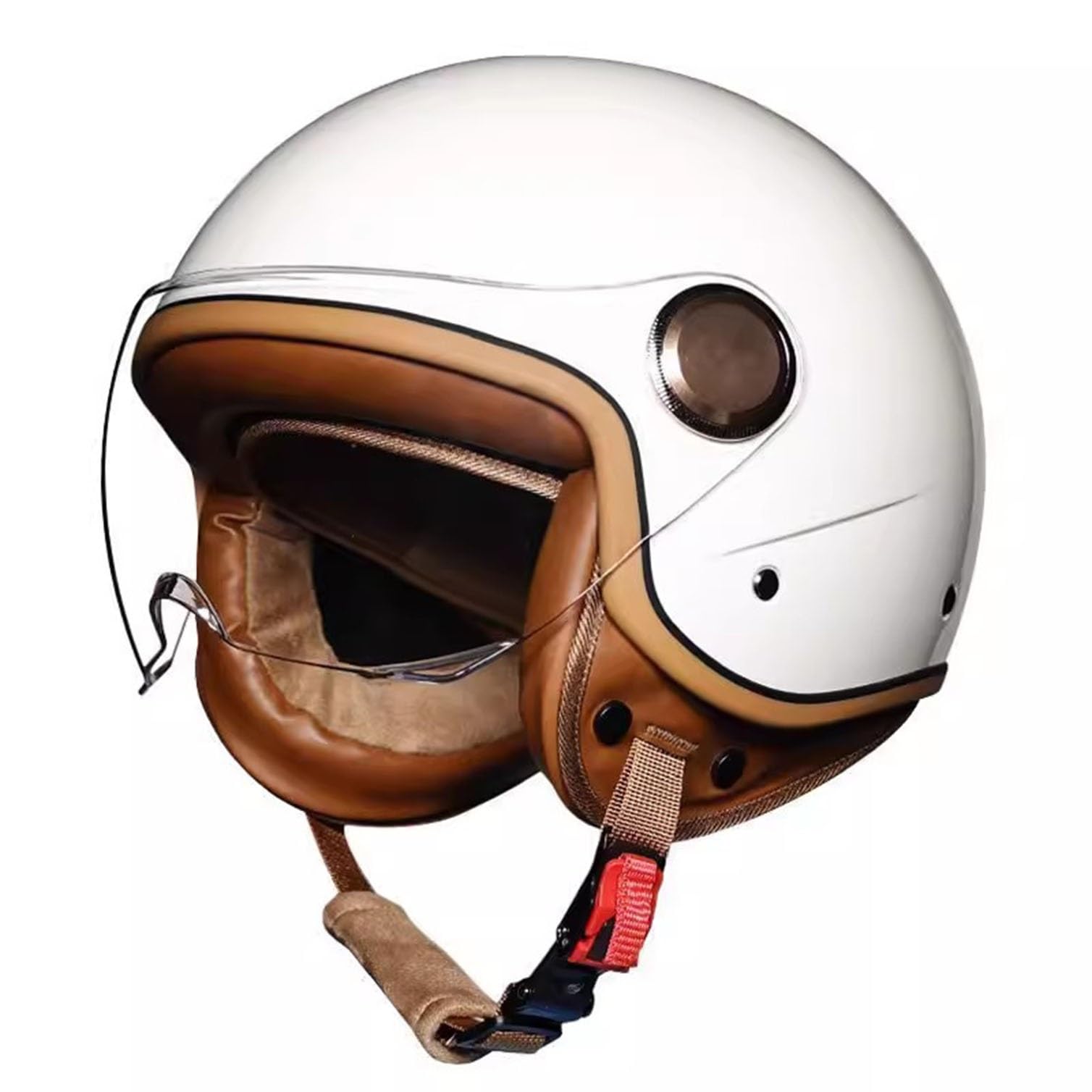 Demi Casque Moto Vintage XL homologué pour adultes protégeant du vent