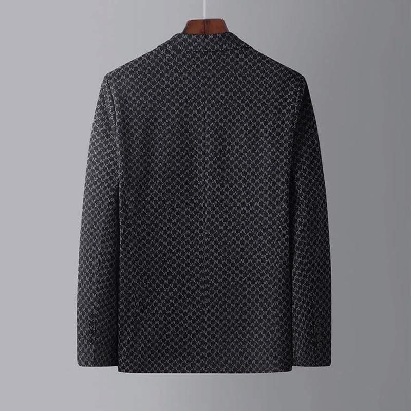 Mens Black Two Buckle Sport Coat Casual Two Button Business Suit Jacket2