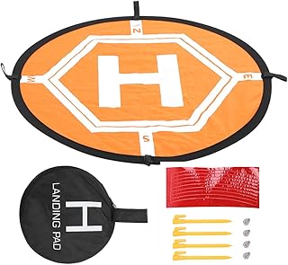 VGEBY Drone Landing Pads, 55mm Luminous Mode Drone Landing Pad and 4Pcs Light Chips Fit for Mavic Air Mini Pro 2 FIMI Modeling Accessories