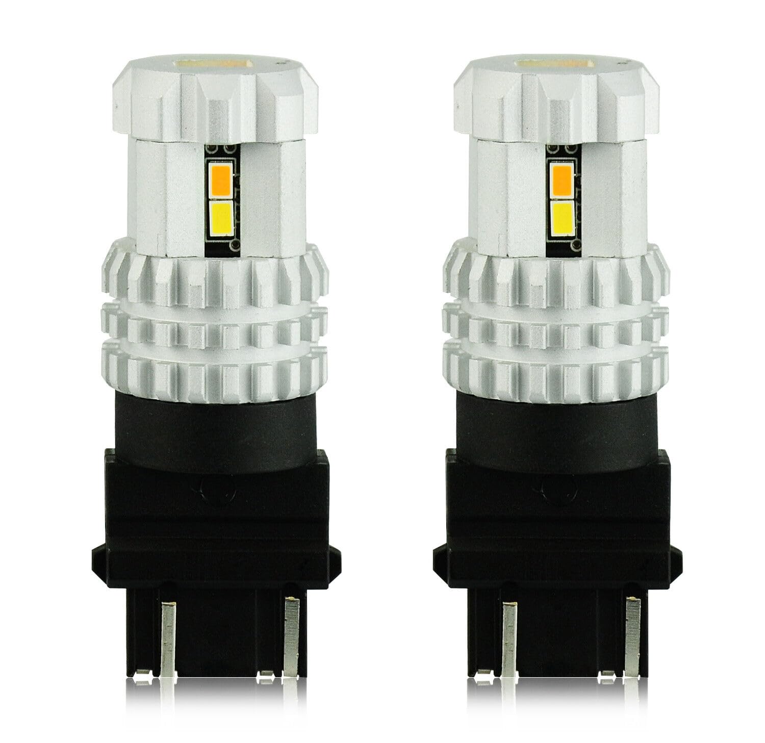 JDM ASTAR High Performance Super Bright 1:1 Design 3020 Chipsets White/Amber 7443 7444 Switchback LED Bulbs For Turn Signal Lights