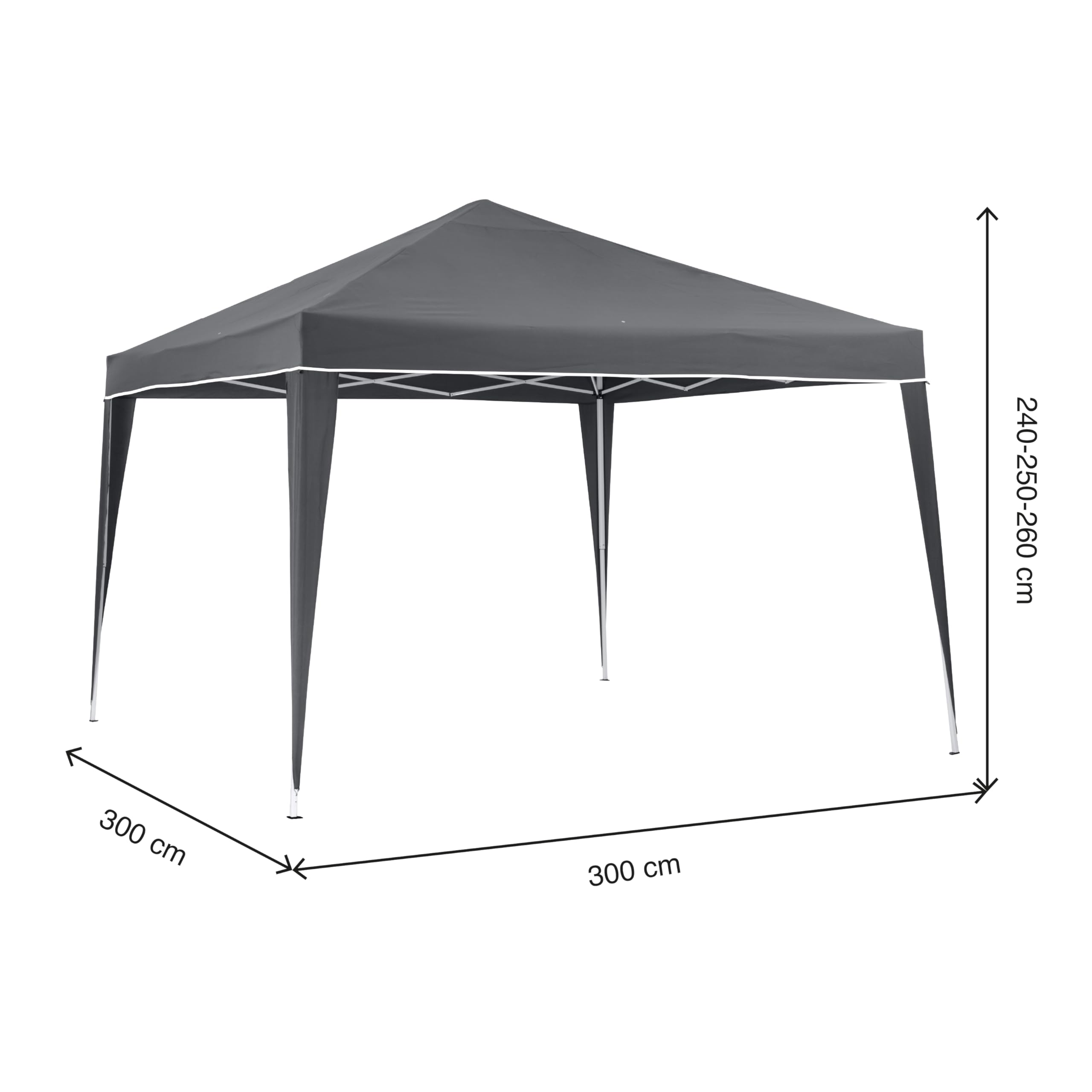 KG KITGARDEN - Carpa Plegable 3x3m para Jardín, Incluye Piquetas y Bolsa de Transporte, Gris