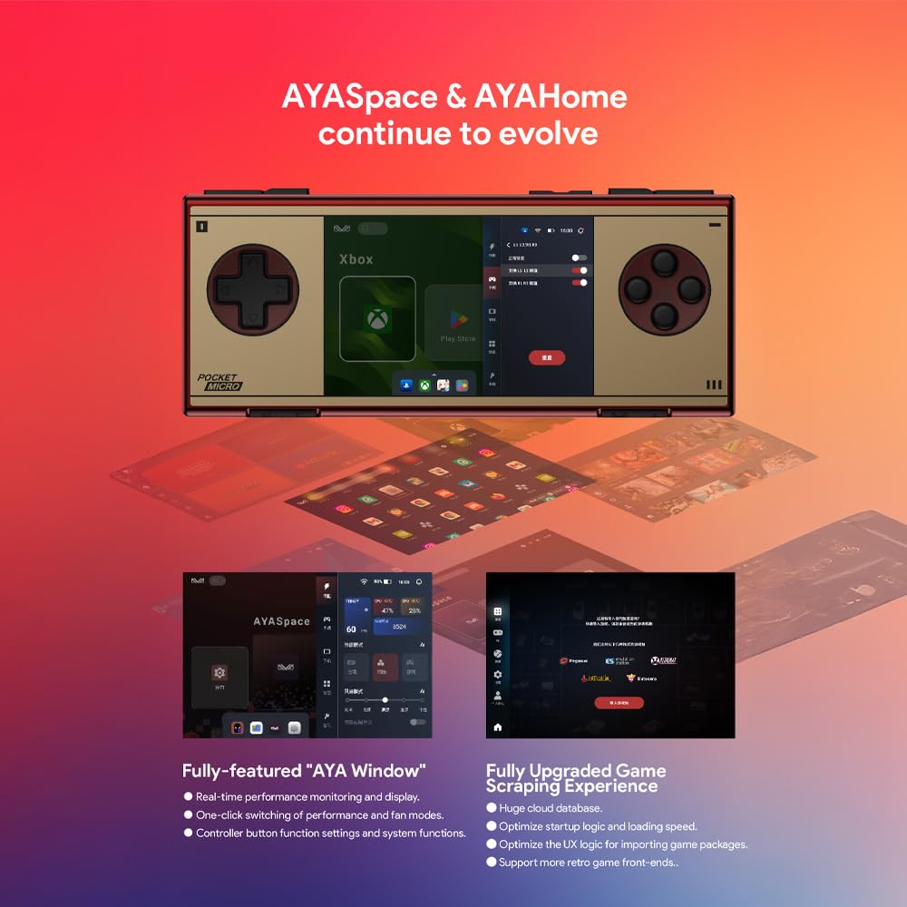 AYA NEO Pocket Classic Micro: Premium Android Retro Gaming Handheld with 3.5" IPS Display, 8GB RAM, 256GB Storage, Wi-Fi 5, Bluetooth 5.2, Helio G99, Hall Joysticks, 2600 mAh Battery