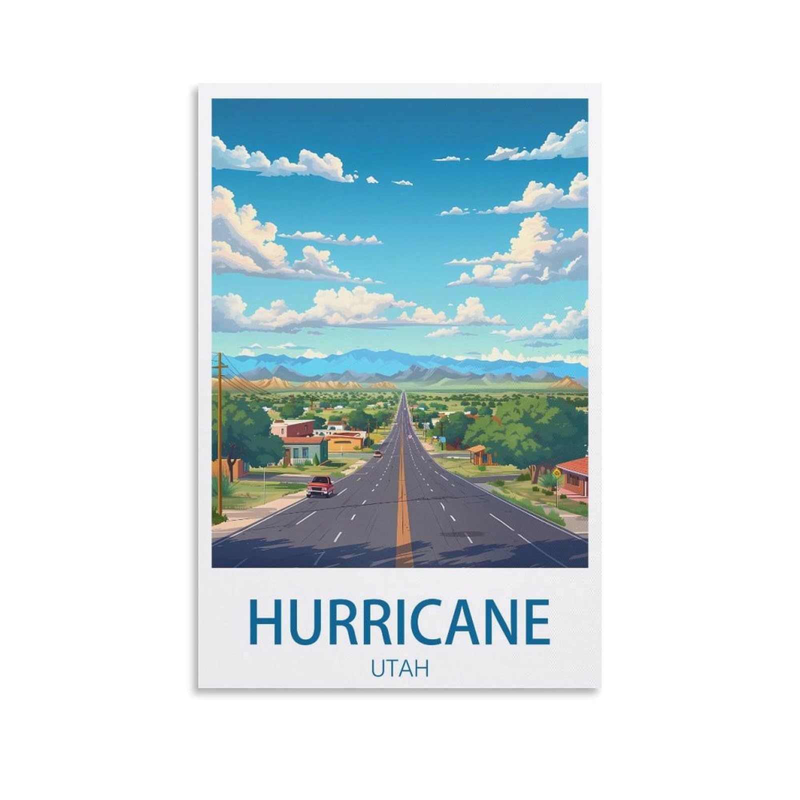 FUUDANG Hurricane Utah Vintage Travel Posters 08x12inch(20x30cm) Canvas Art Poster And Wall Art Picture Print Modern Family Bedroom Decor Posters