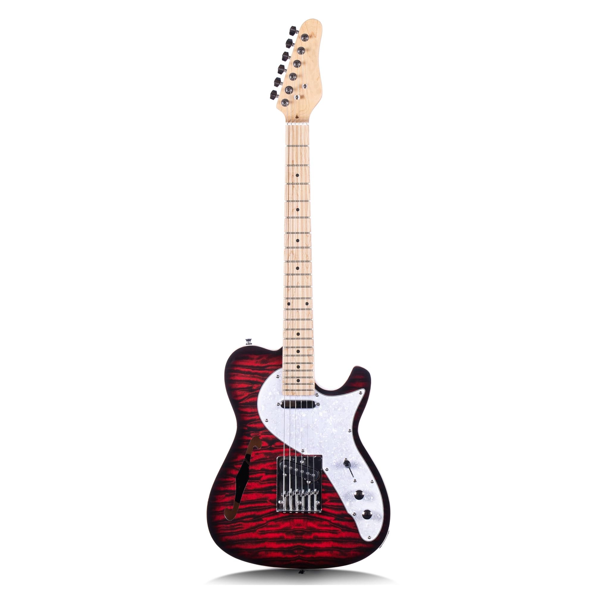 Profesjonalna Gitara Elektryczna Profesjonalny Instrument Do Ćwiczeń Na Gitarze Elektrycznej I Jazzowej(Red)