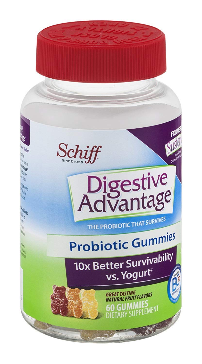 Daily Probiotic Gu Size 60ct Schiff Digestive Advantage Probioticgummies 60ct