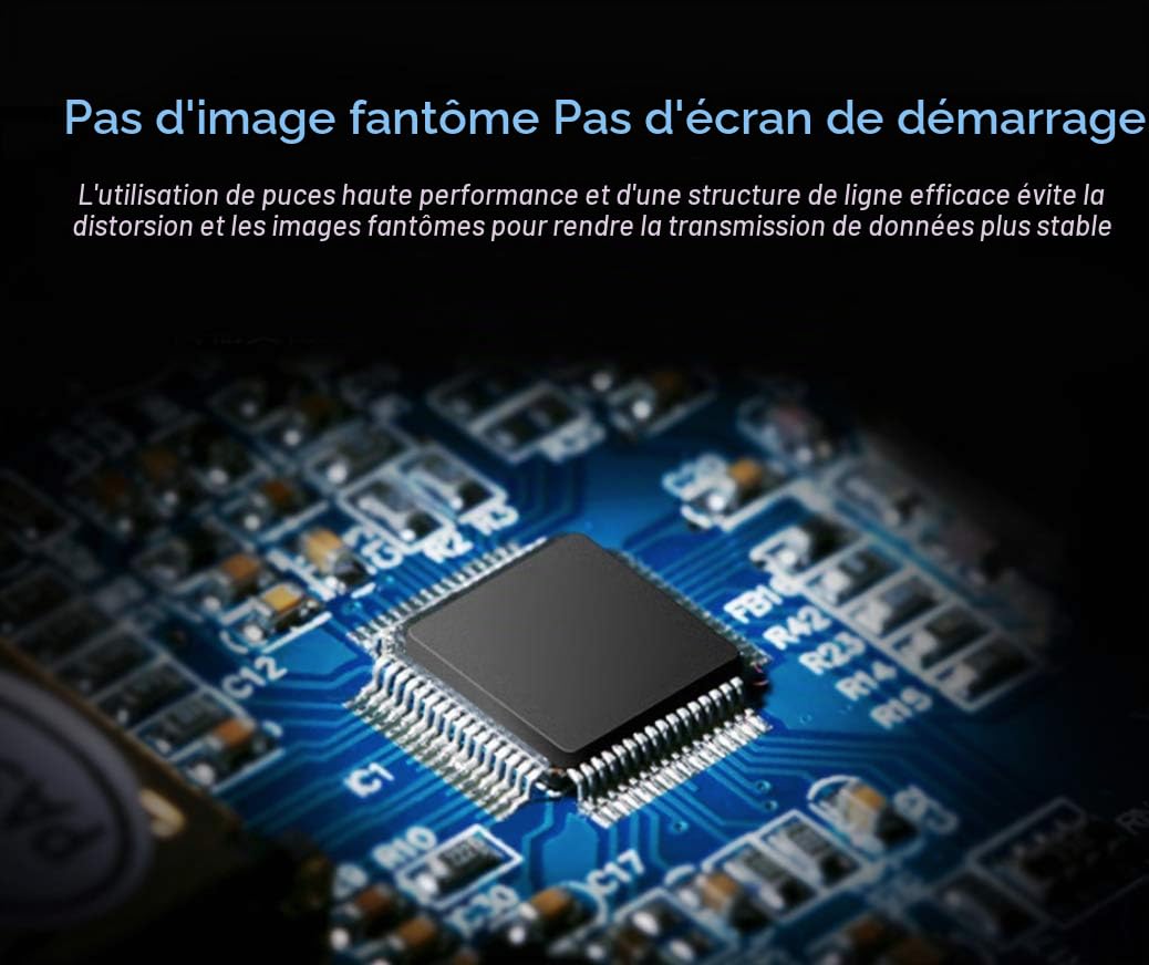 Câble adaptateur USB vers VGA compatible macOS et Windows XP/Vista/10/8/7 - USB 3.0 vers VGA mâle - Convertisseur adaptateur pour écran 1080p (2 m)
