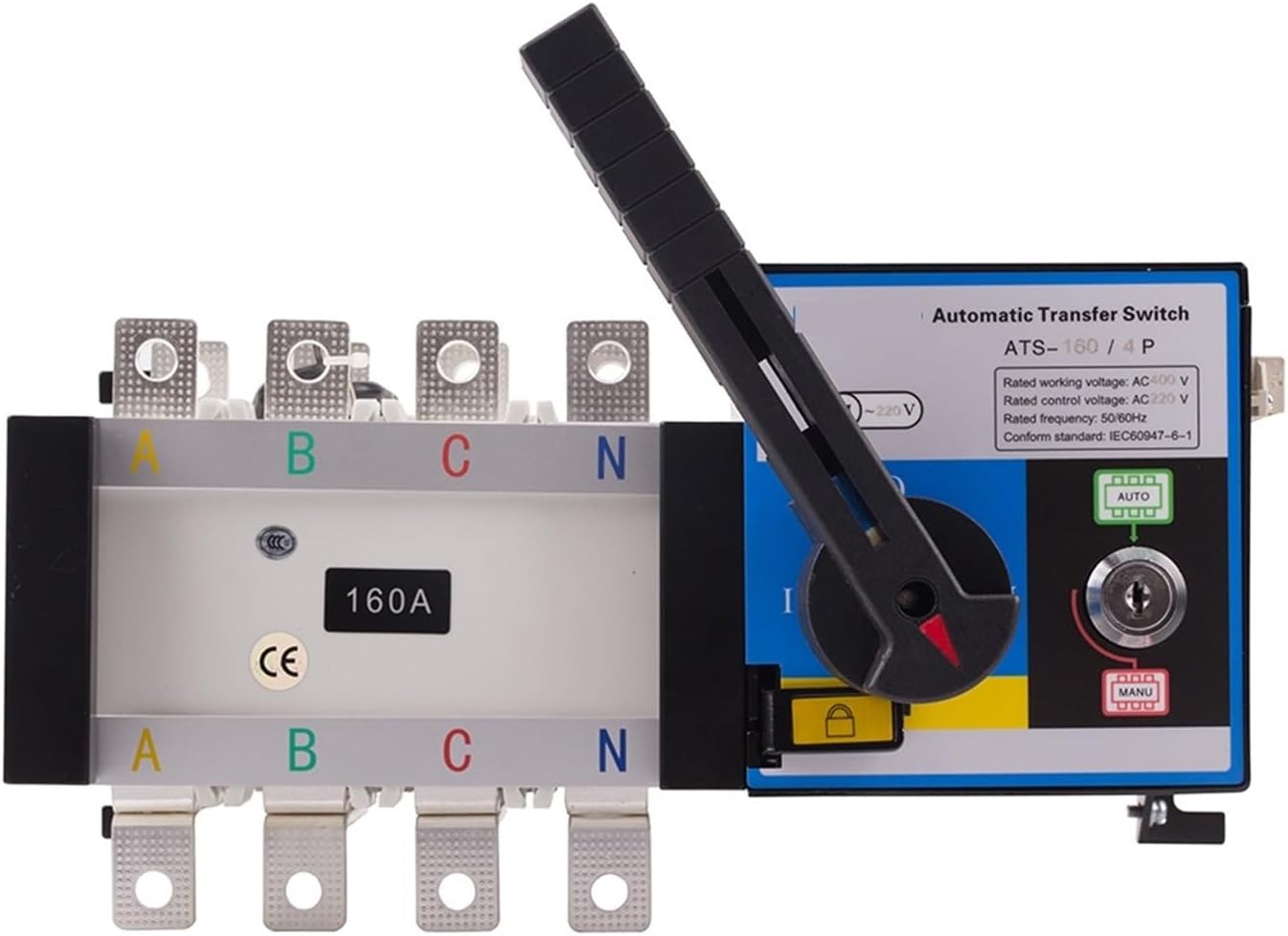 Generator Controller 4P 160A ATS Dual Power Automatic Transfer Switch Diesel Generator Parts Electric Control curcuit Breaker Single Three Phase ac