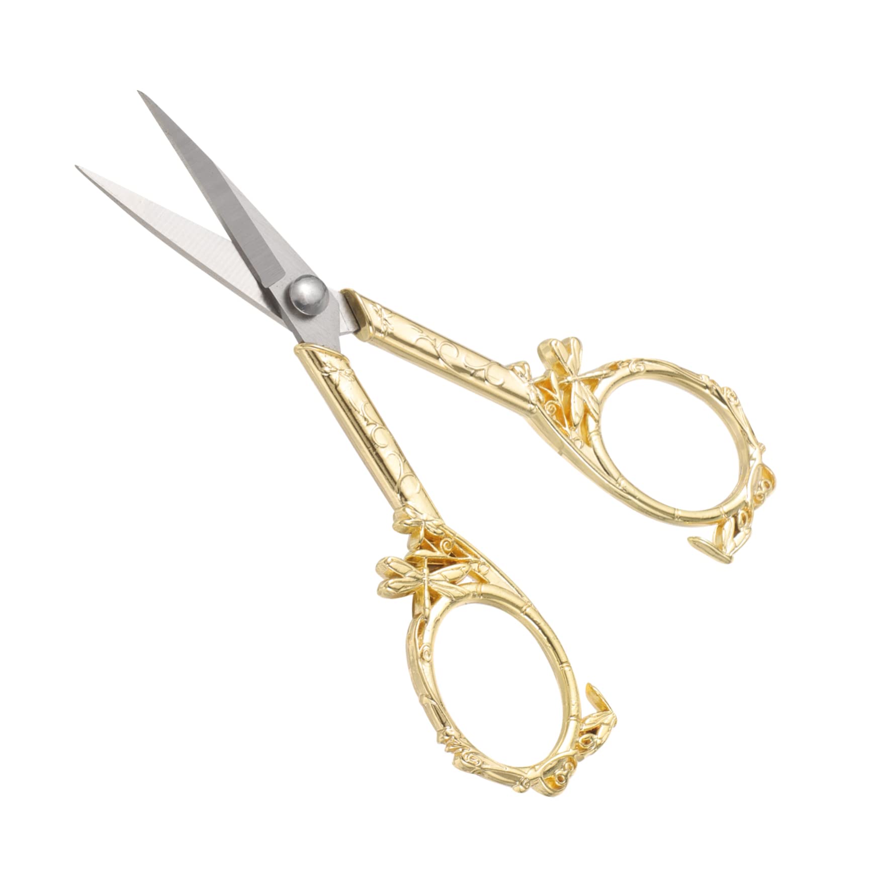 SEWACC 4 Pièces ciseaux de bricolage ciseaux de couture fil à crocheter cisailles à fileter scissors broderie à la maison scolaires Acier inoxydable Golden