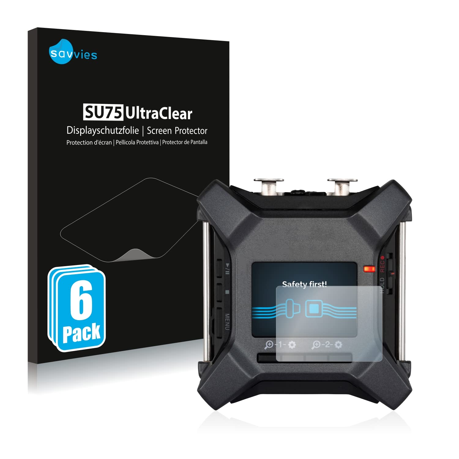 savvies 6 Pezzi Pellicola Protettiva per Zoom F3 field recorder Protezione Schermo Trasparente