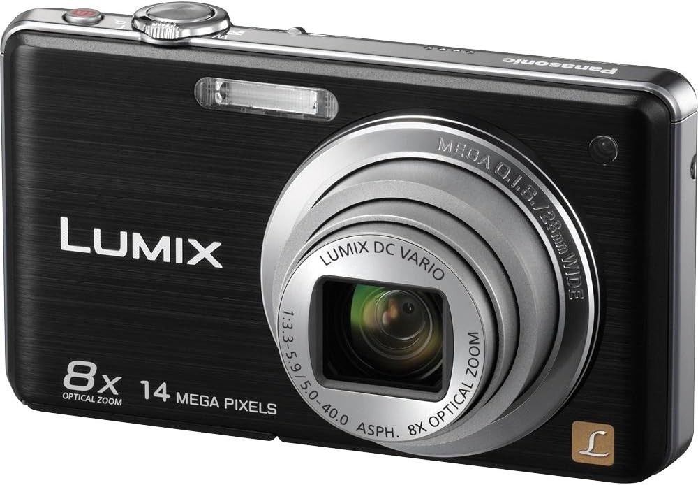Lumix DMC-FH20K Cámara digital de 14,1 MP con zoom óptico estabilizado de imagen de 8x y LCD de 2,7 pulgadas (negro)