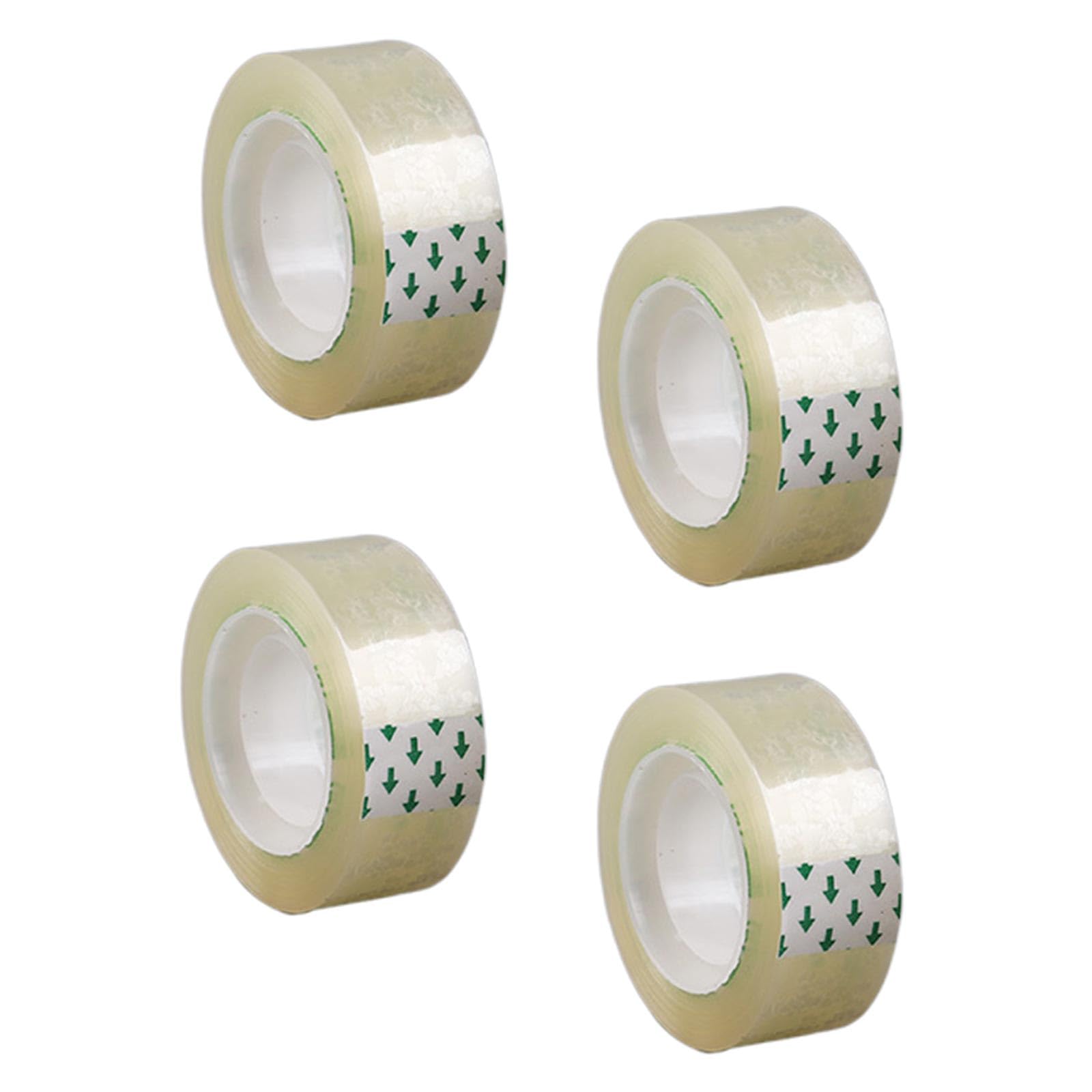 Nesthetics 4 Rolls Small Clear Tape, 18mm X 25m Clear Sticky Packaging Parcel Heavy Duty Packing Tape for Schools Home Offices Parcel