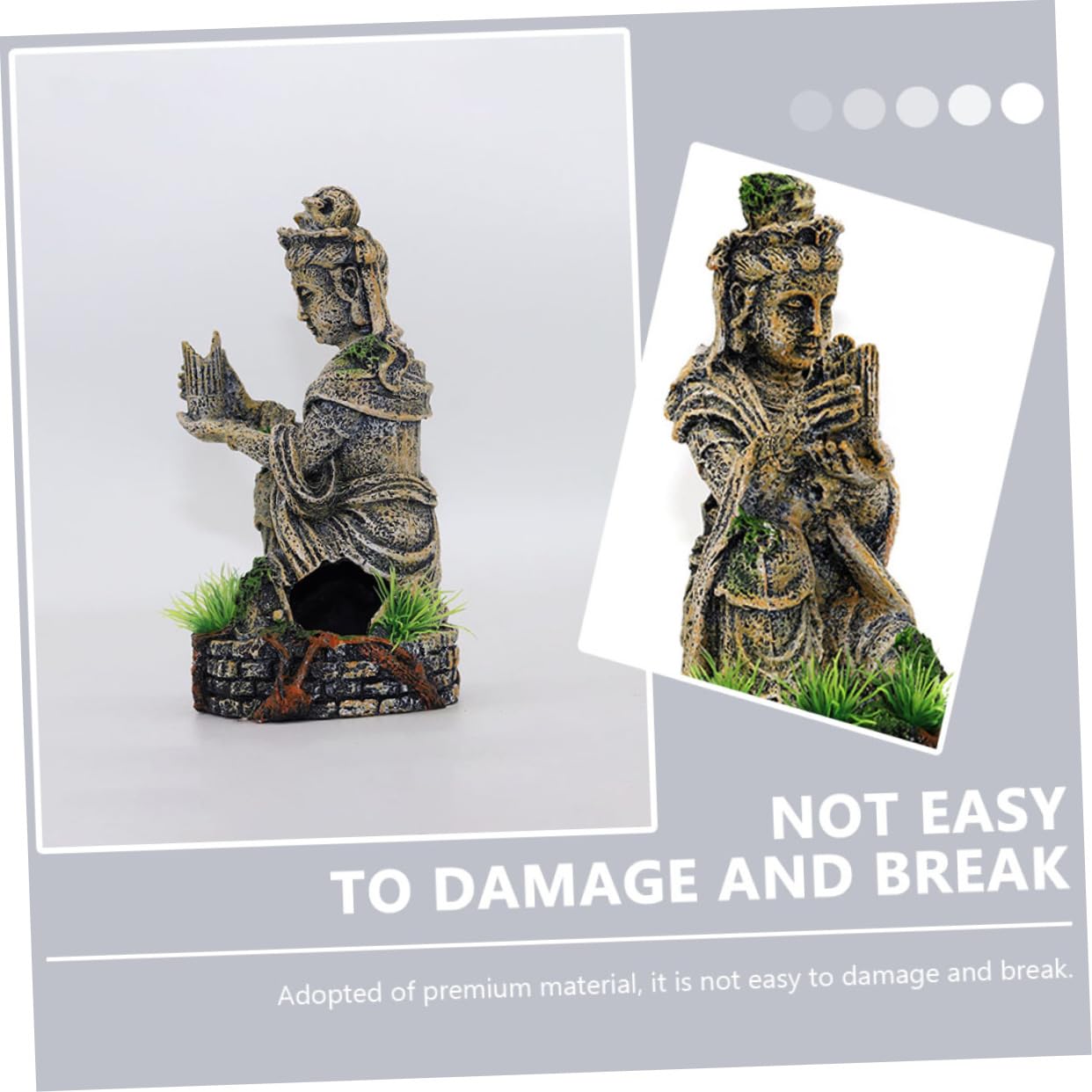 TOYANDONA Scultura Simulazione per Acquario Decorazione per Pesci Ornamentali Nascosti Scultura Ornamentale Decorazioni per Scene Acquario Design Realistico e Durevole Stabile per Acquari