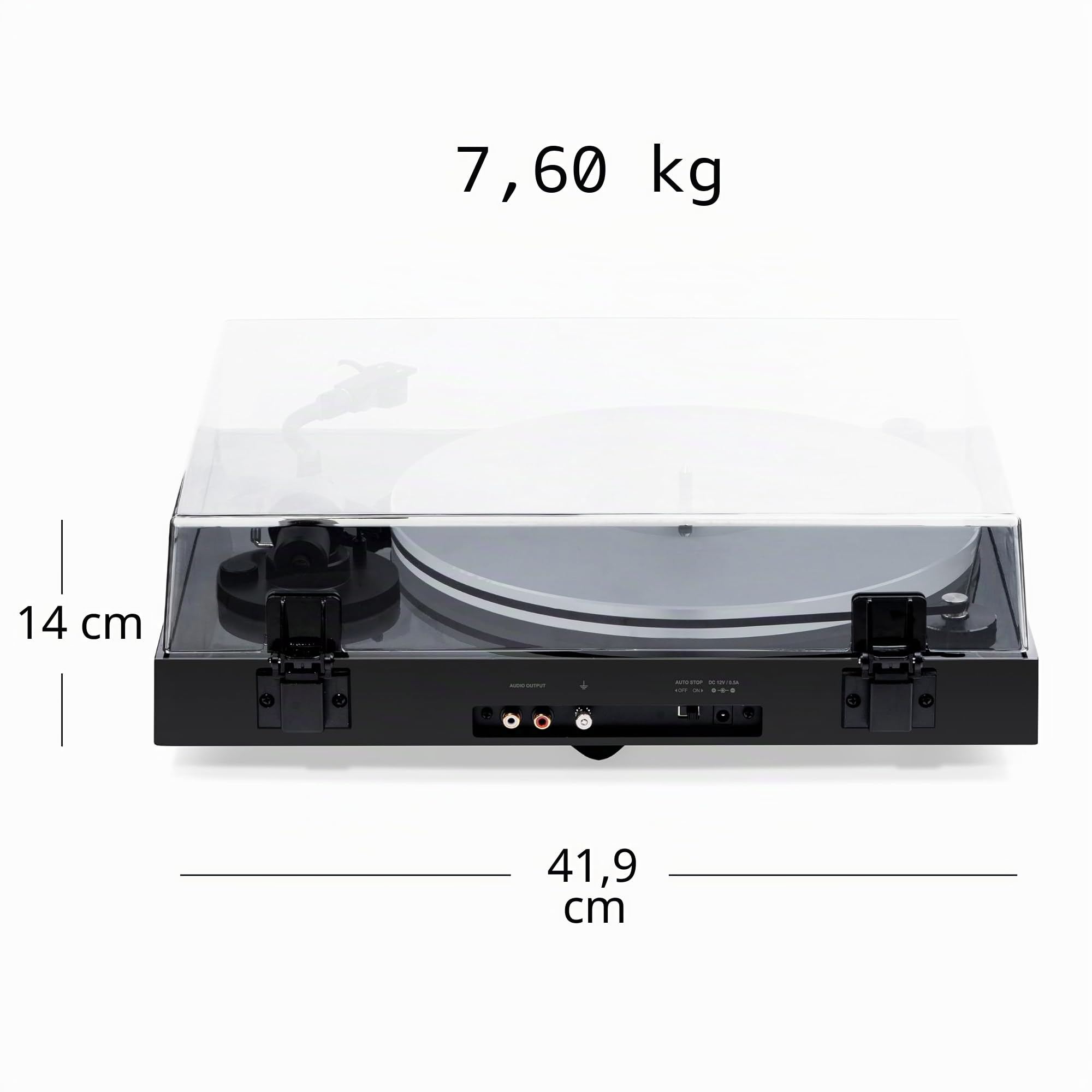 Fluance RT85 Referencia de Alta fidelidad Tocadiscos de Vinilo con Cartucho Azul Ortofon 2M, Placa acrílica, zócalo de Madera Maciza, pies de Aislamiento de vibración - Piano Negro