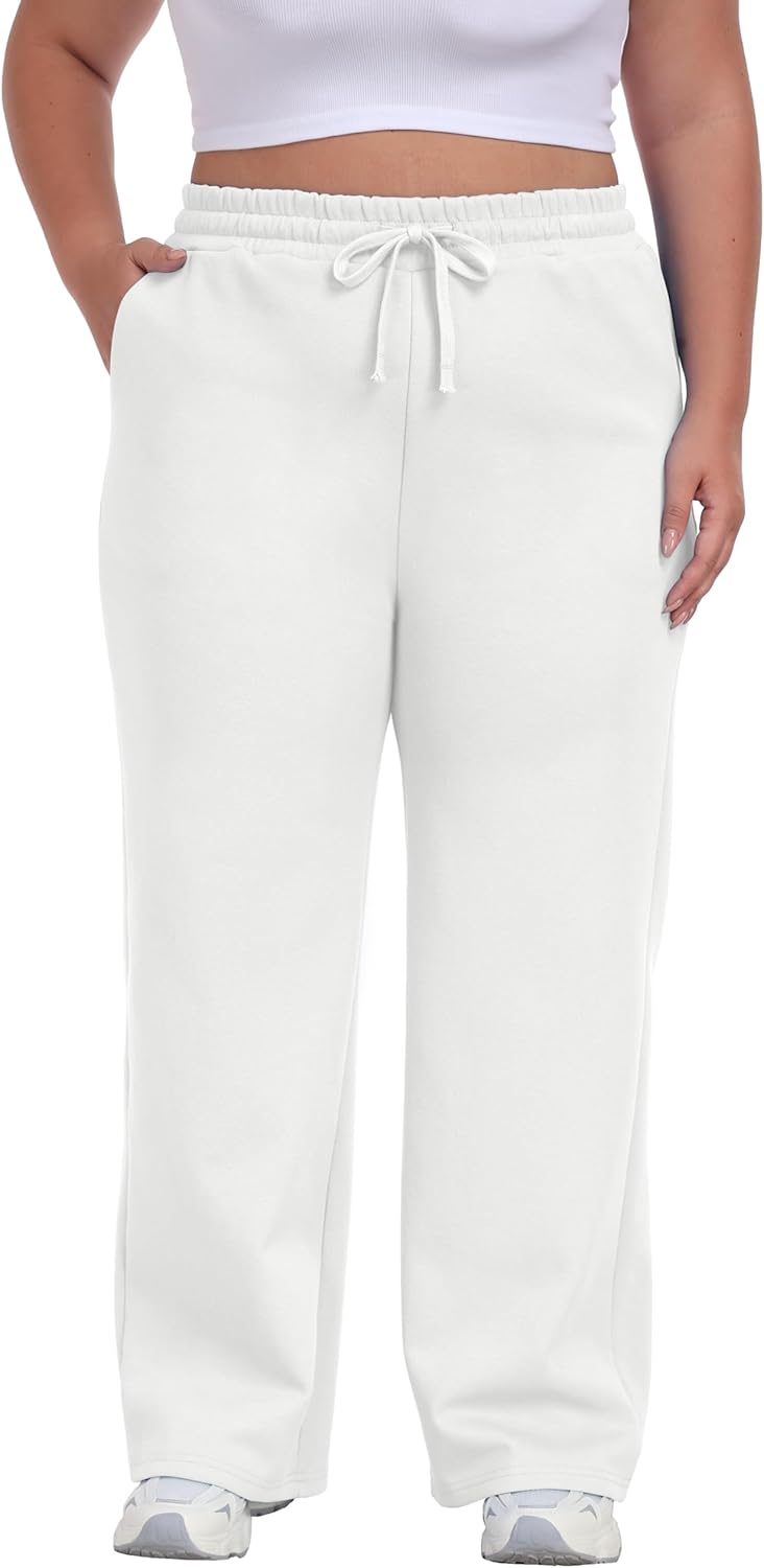 Cheapestbuy Womens Plus Size Sweatpants Straight Leg Baggy Pants Drawstring Casual Pants Athletic Joggers with Pockets - Image 6