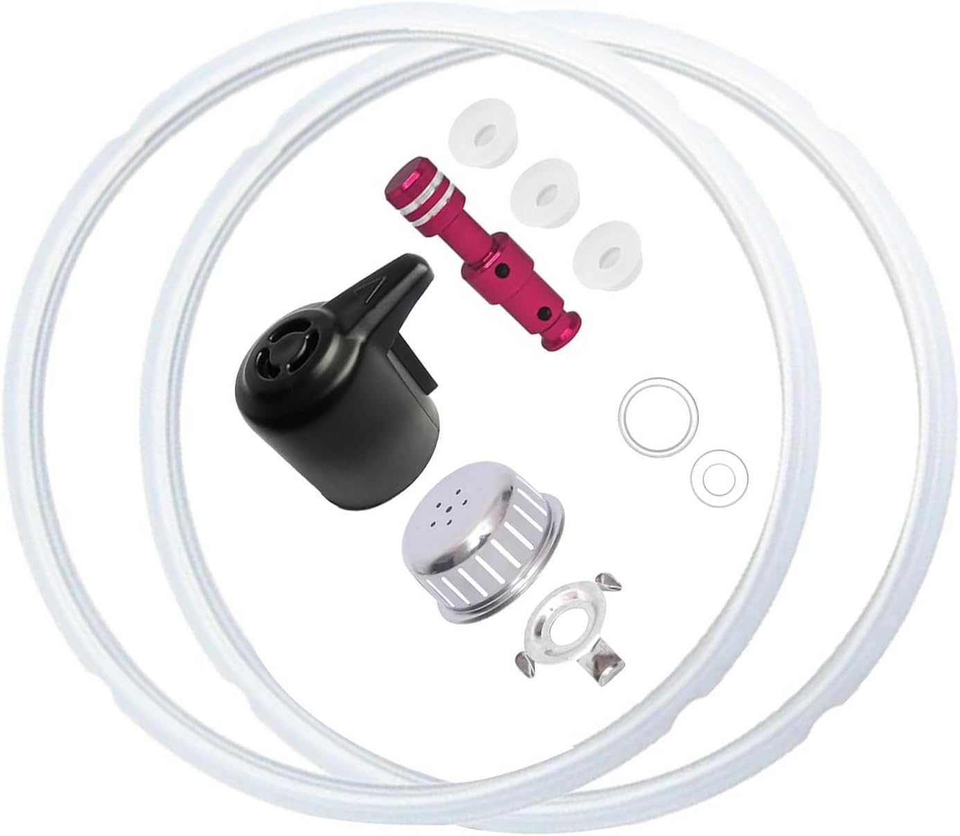 Comprehensive Pressure Cooker Accessory Set Dishwasher Safe Part Perfect for 8qt Featuring Anti Blockage Sealing Rings Pressure Cooker Replacement Part