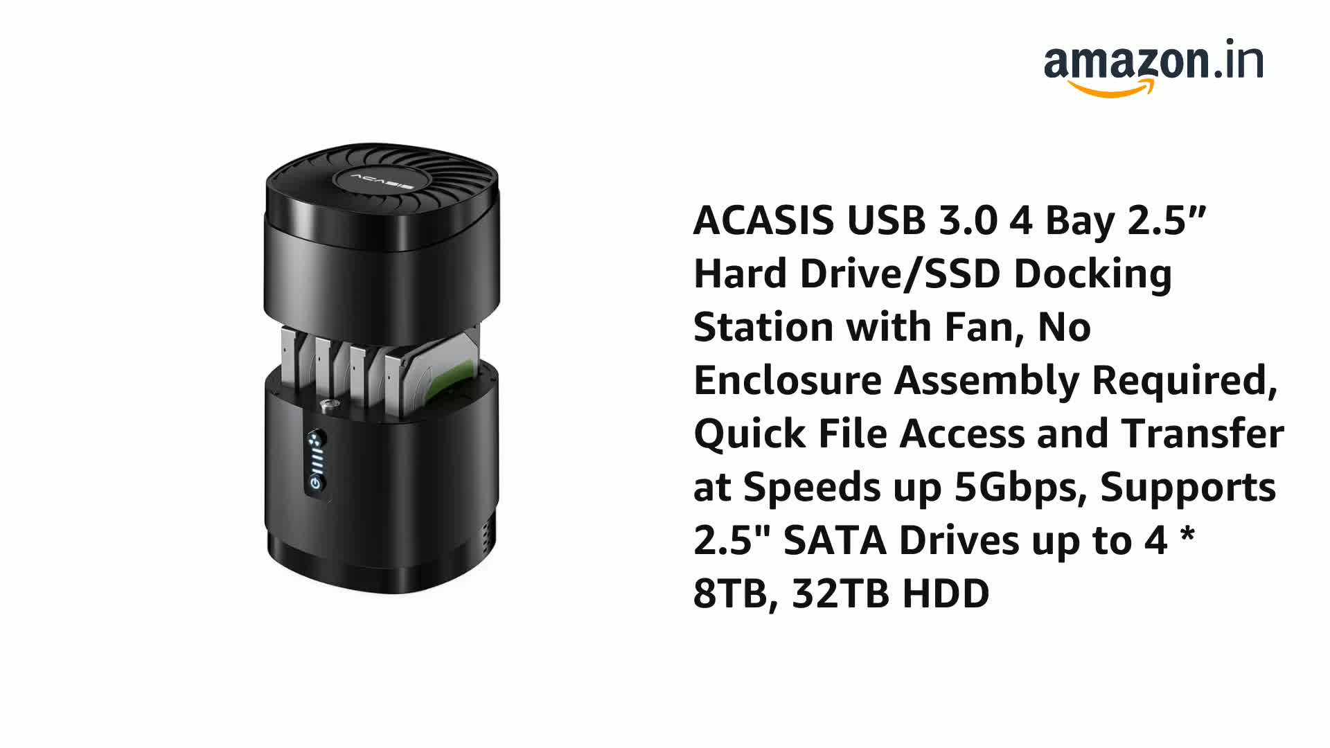 ACASIS 40Gbps 4 Bay RAID Thunderbolt 4/3 M.2 NVMe SSD Enclosure
