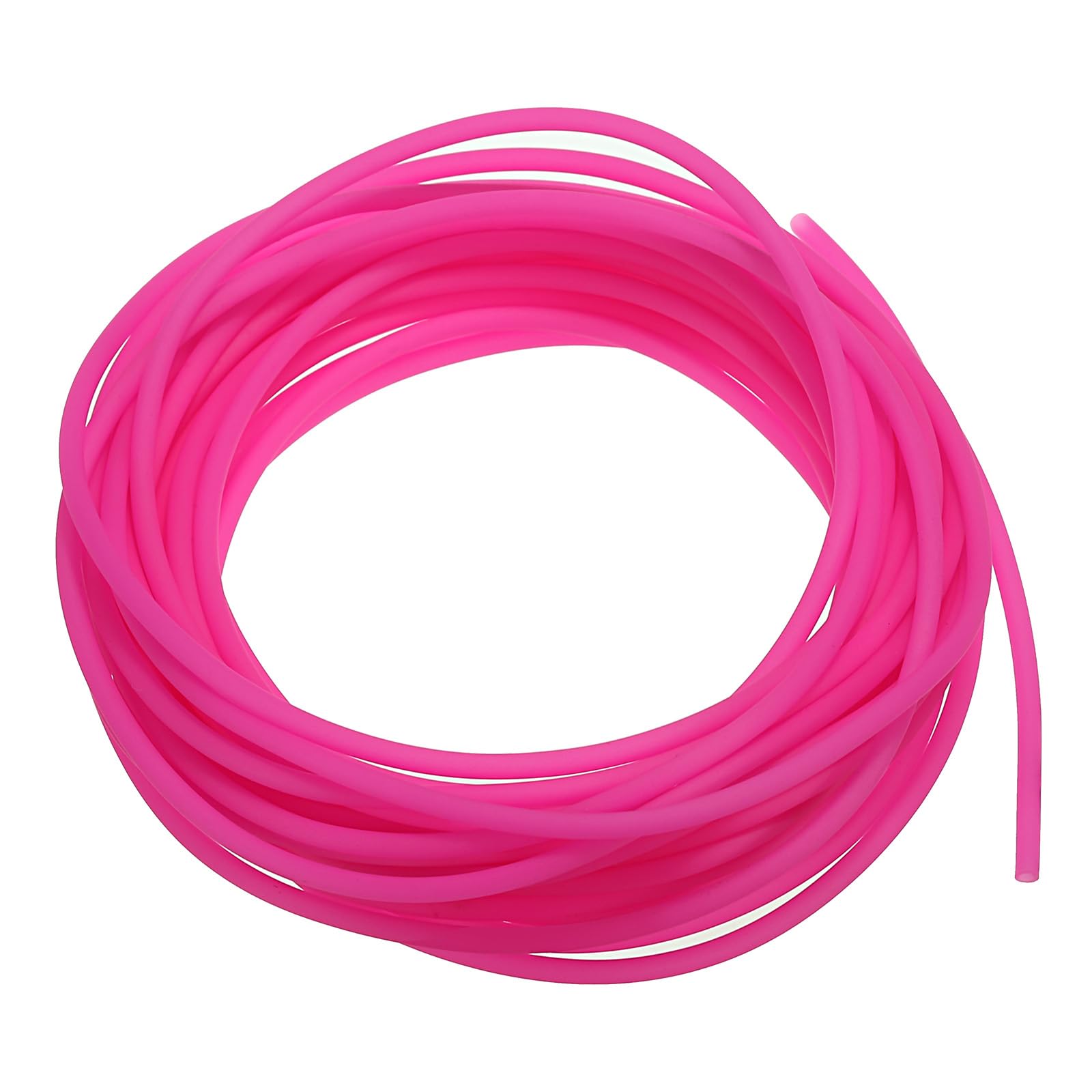 PATIKIL Rubber Cord Tube, 16ft Silicone Hollow Tubing 2mm OD 1mm ID for DIY Craft Beading Necklaces Bracelet Dark Pink
