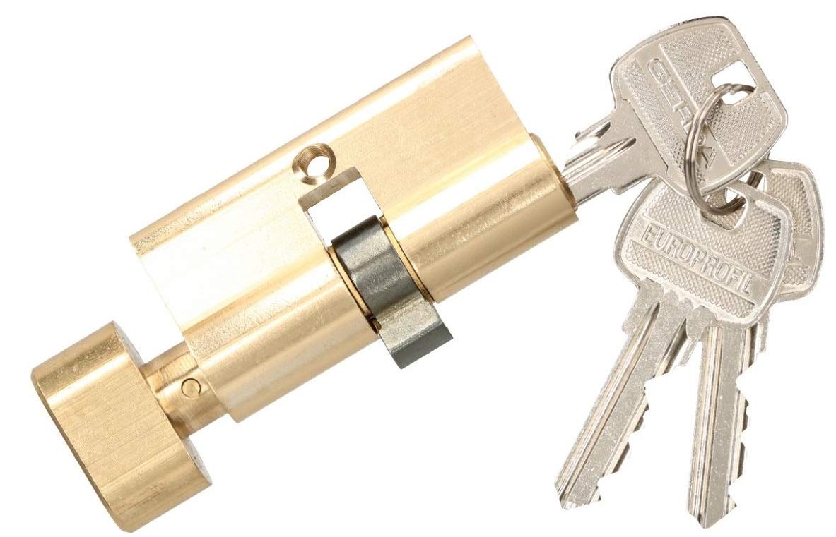 KOTARBAU - Cilindro A 35 / B 45 - Cilindro profilato - Serratura di sicurezza - Doppio - Materiale Ottone